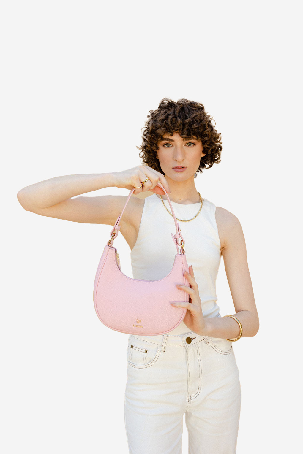 Hobo Leather Bag - Pink