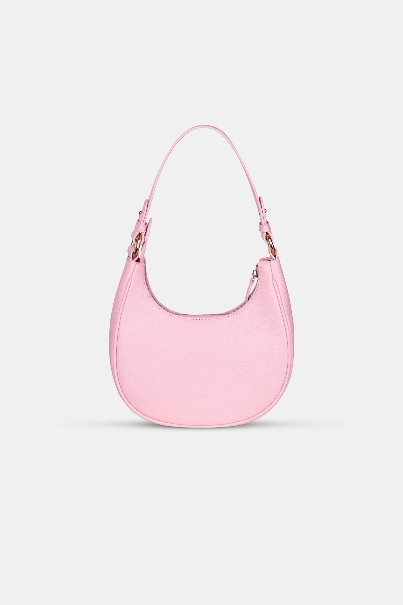 Hobo Leather Bag - Rose Pink