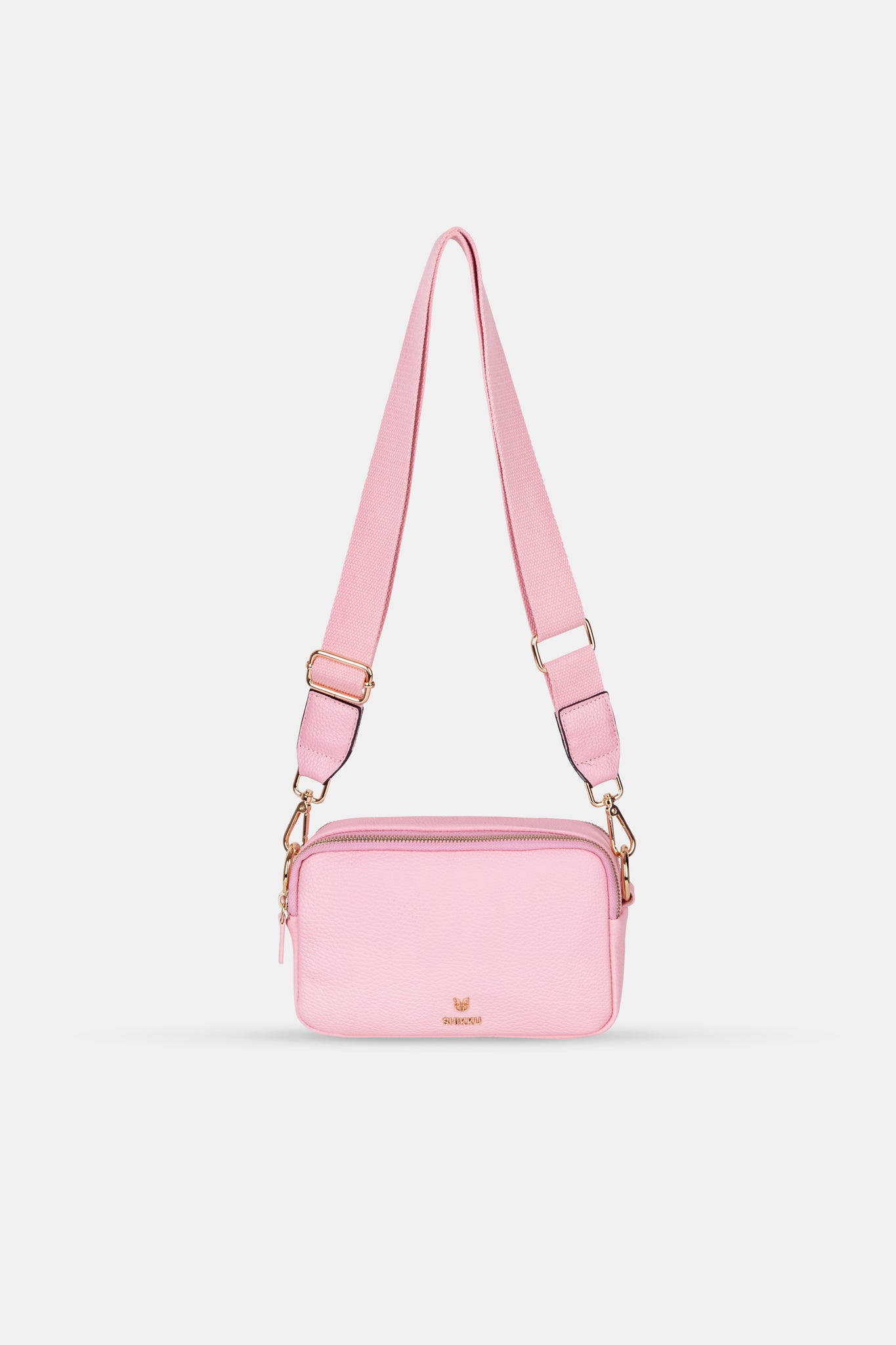 Camera Leather Bag - Rose Pink