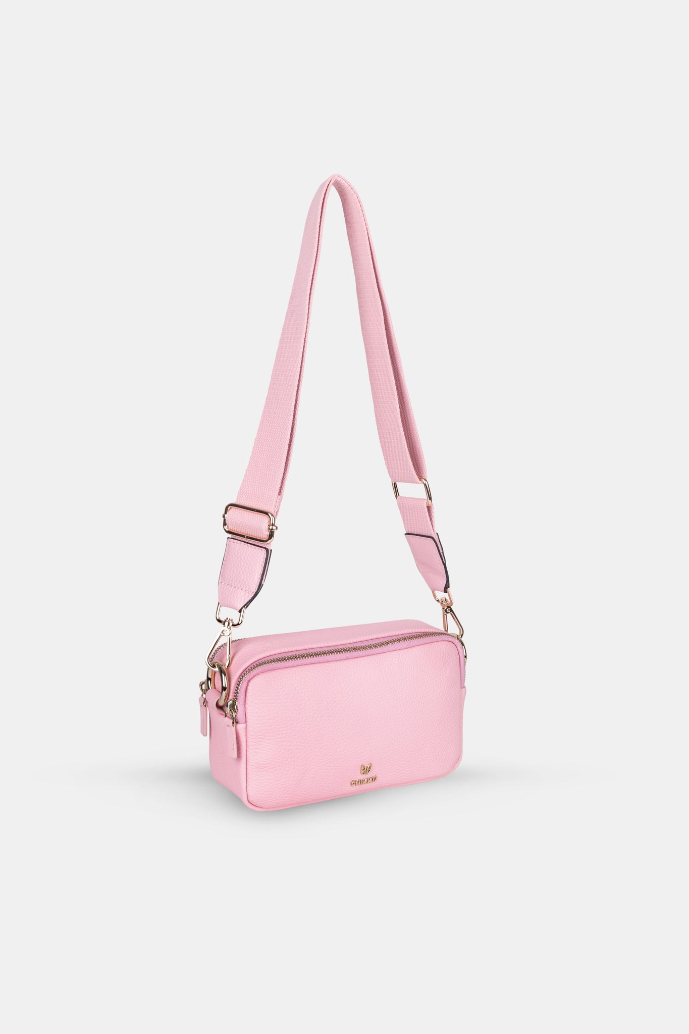 Camera Leather Bag - Rose Pink