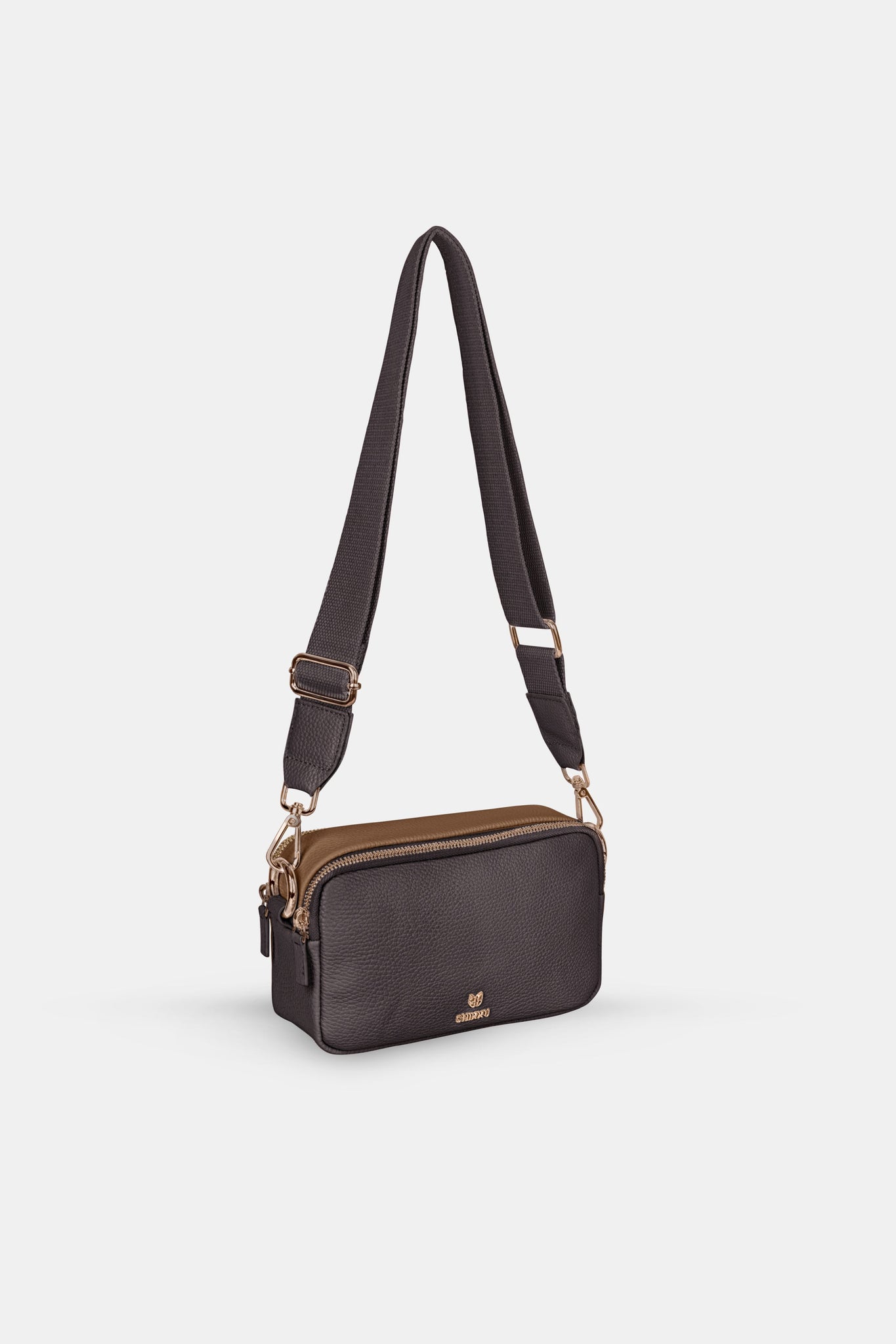 Camera Leather Bag - Brown Cappuccino