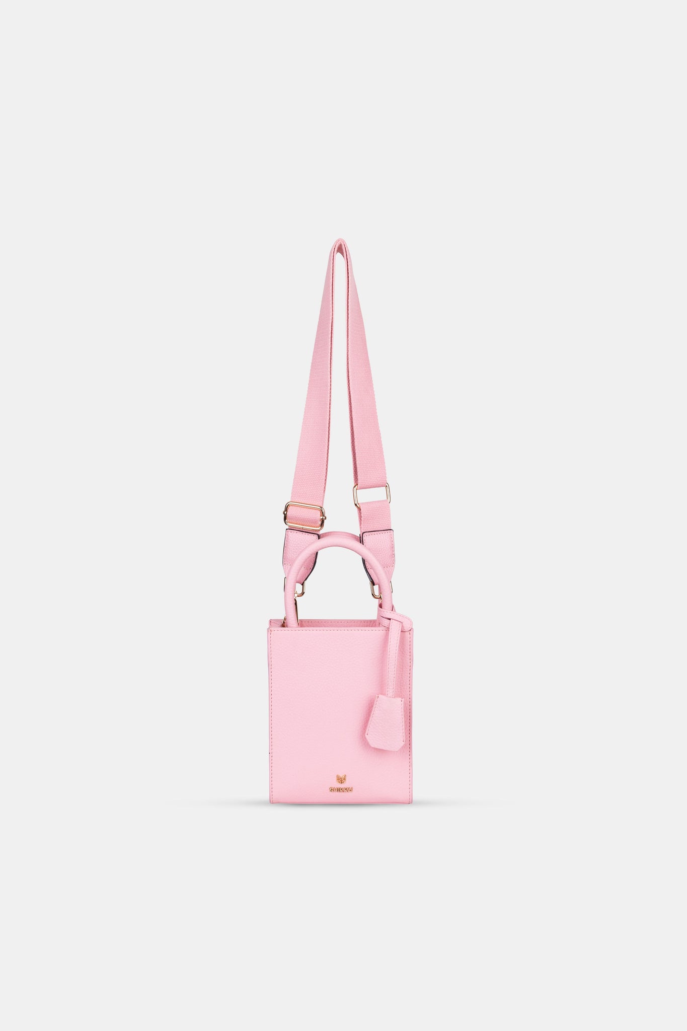 Mini Tote Leather Bag - Rose Pink