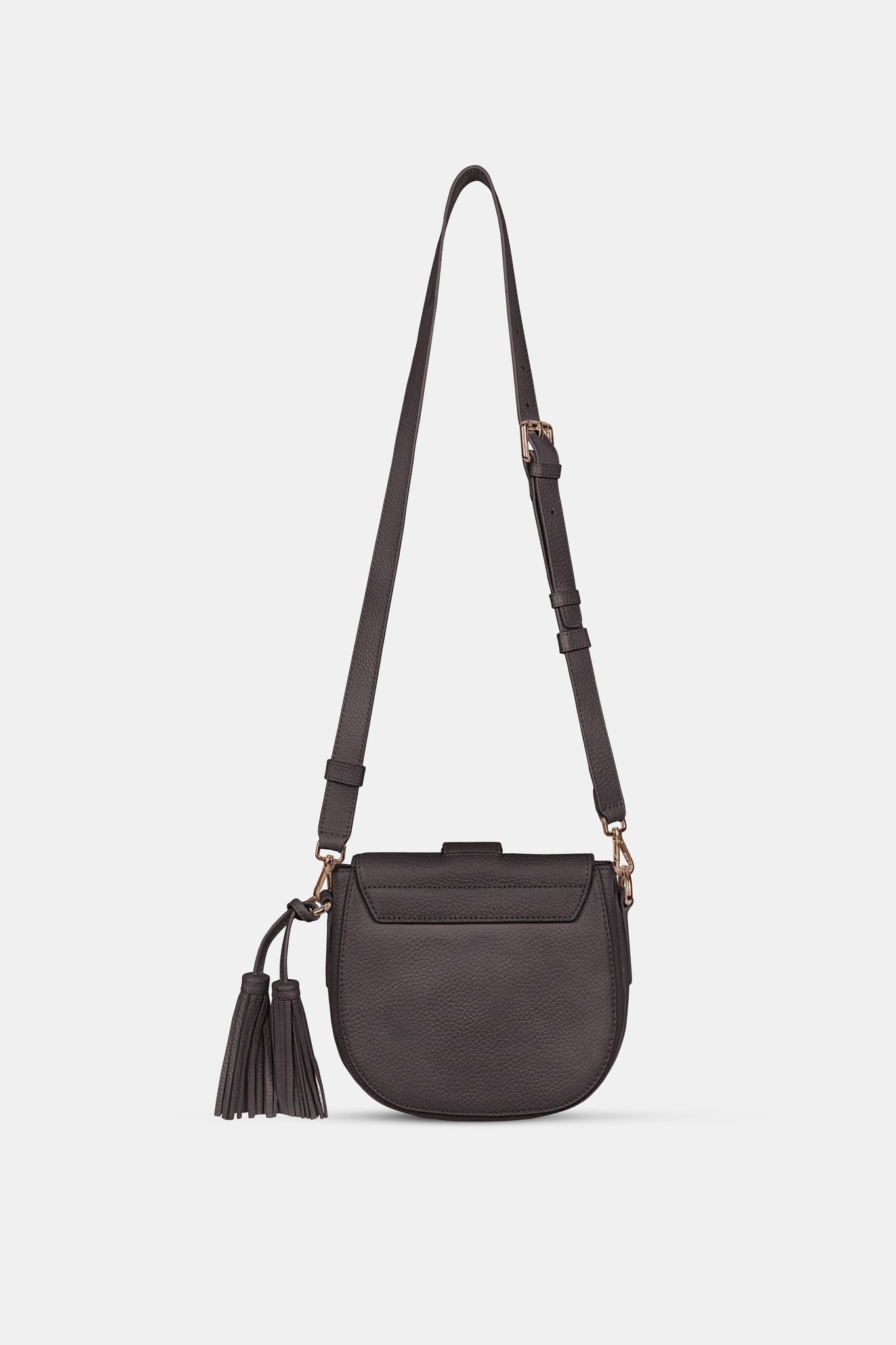 Shoulder Leather Bag - Dark Brown