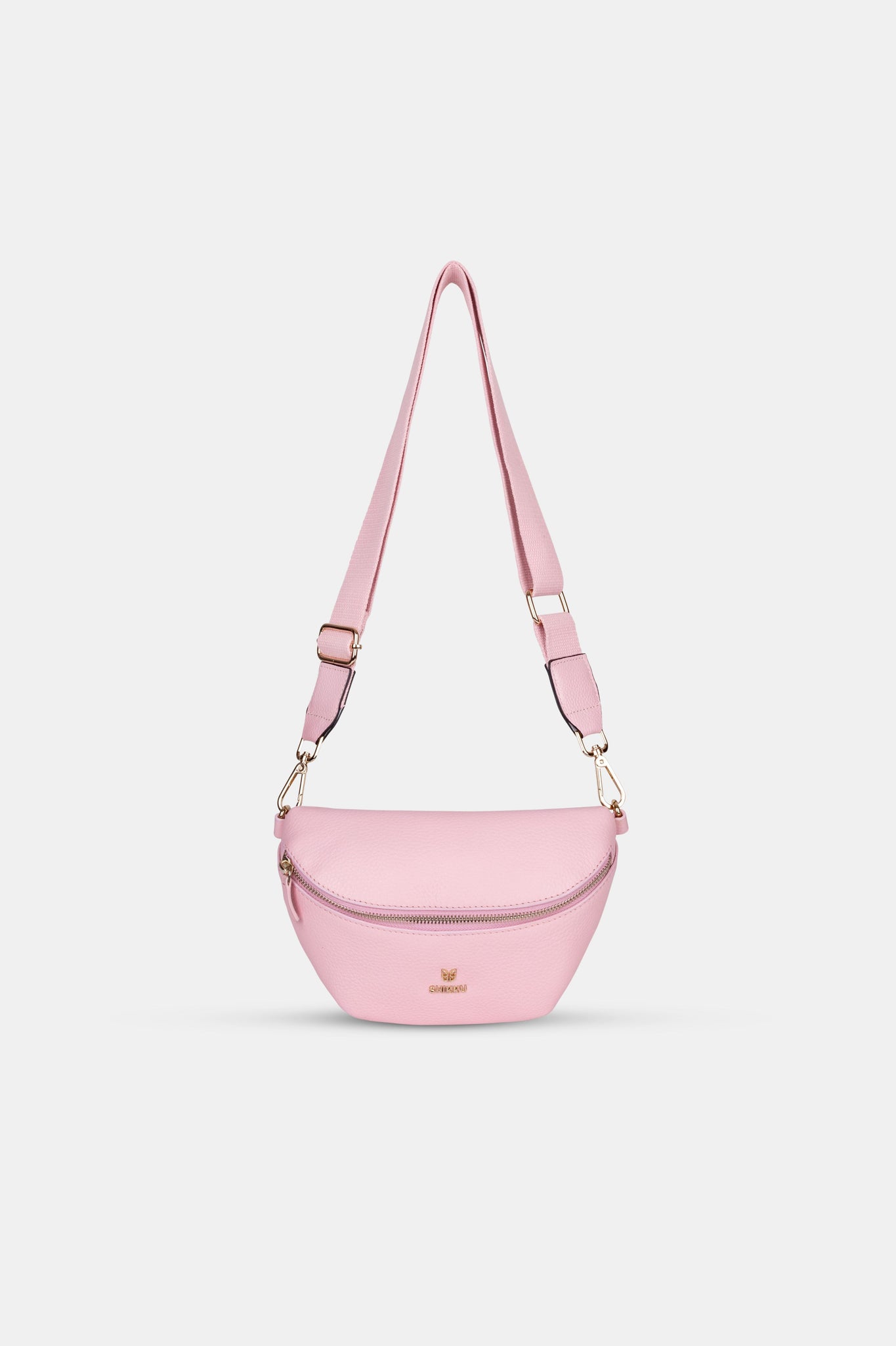 Sling Leather Bag - Rose Pink