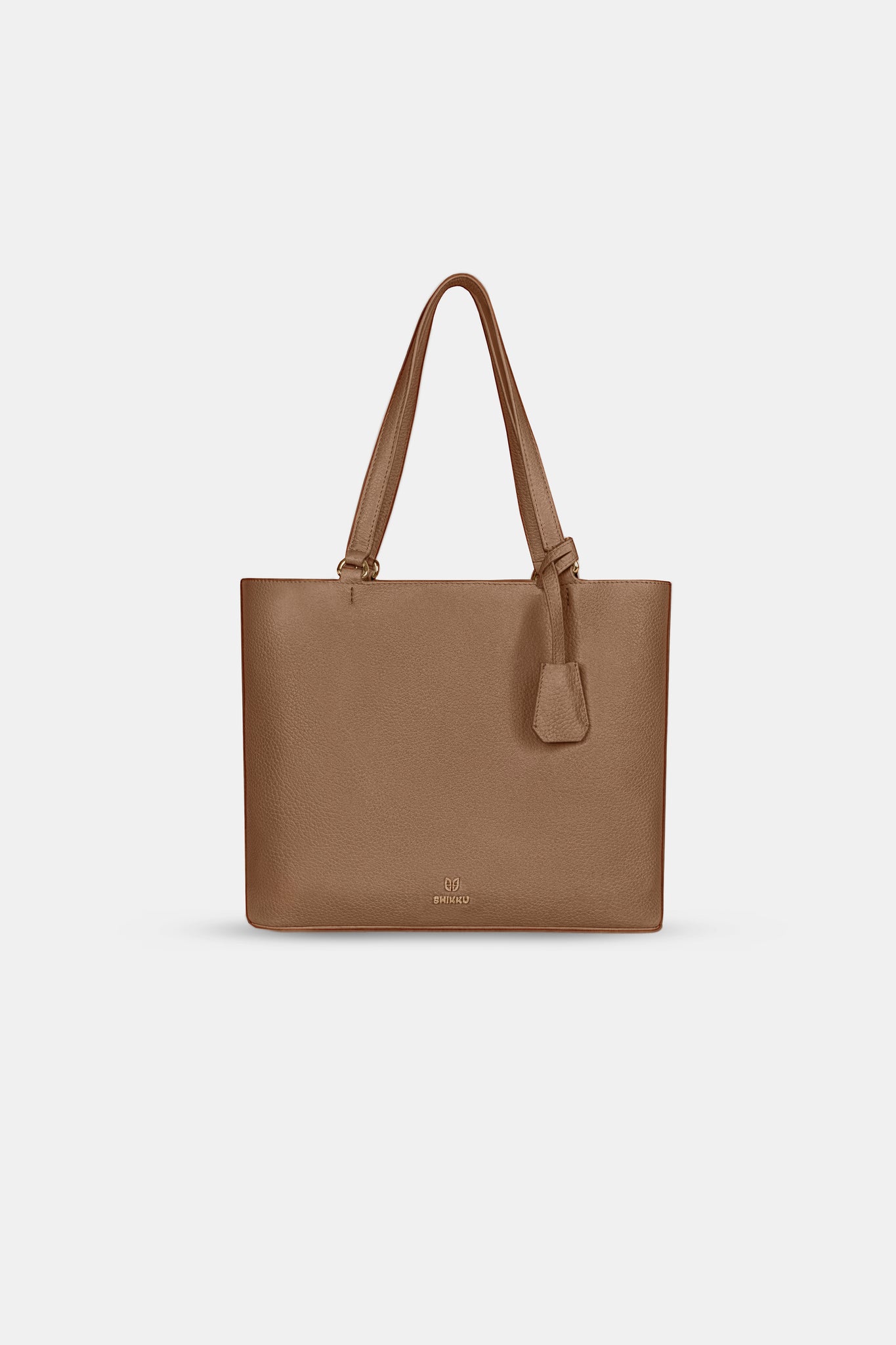 Large Tote Leather Bag - Tabac Brown
