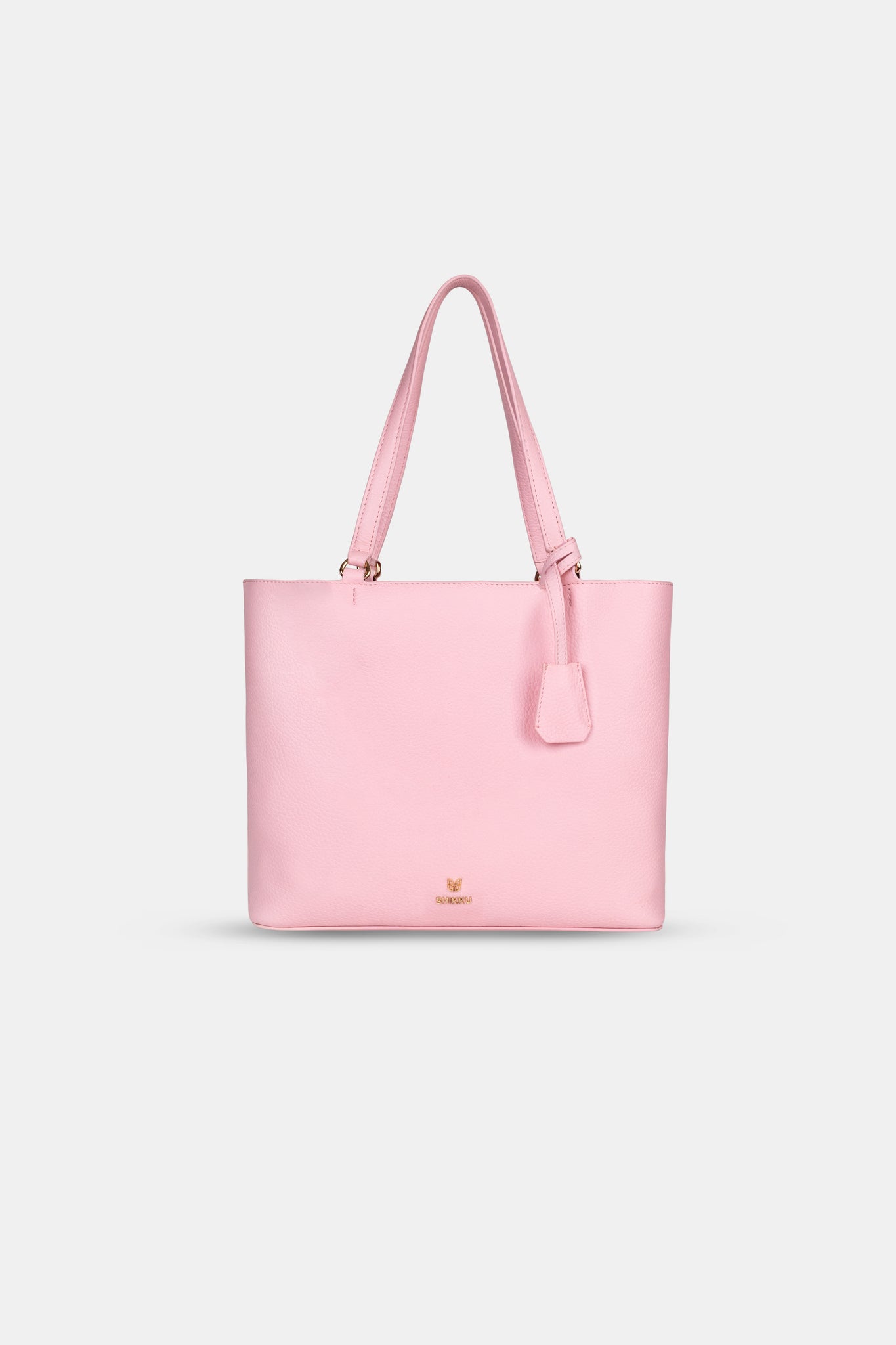 Large Tote Leather Bag - Pink