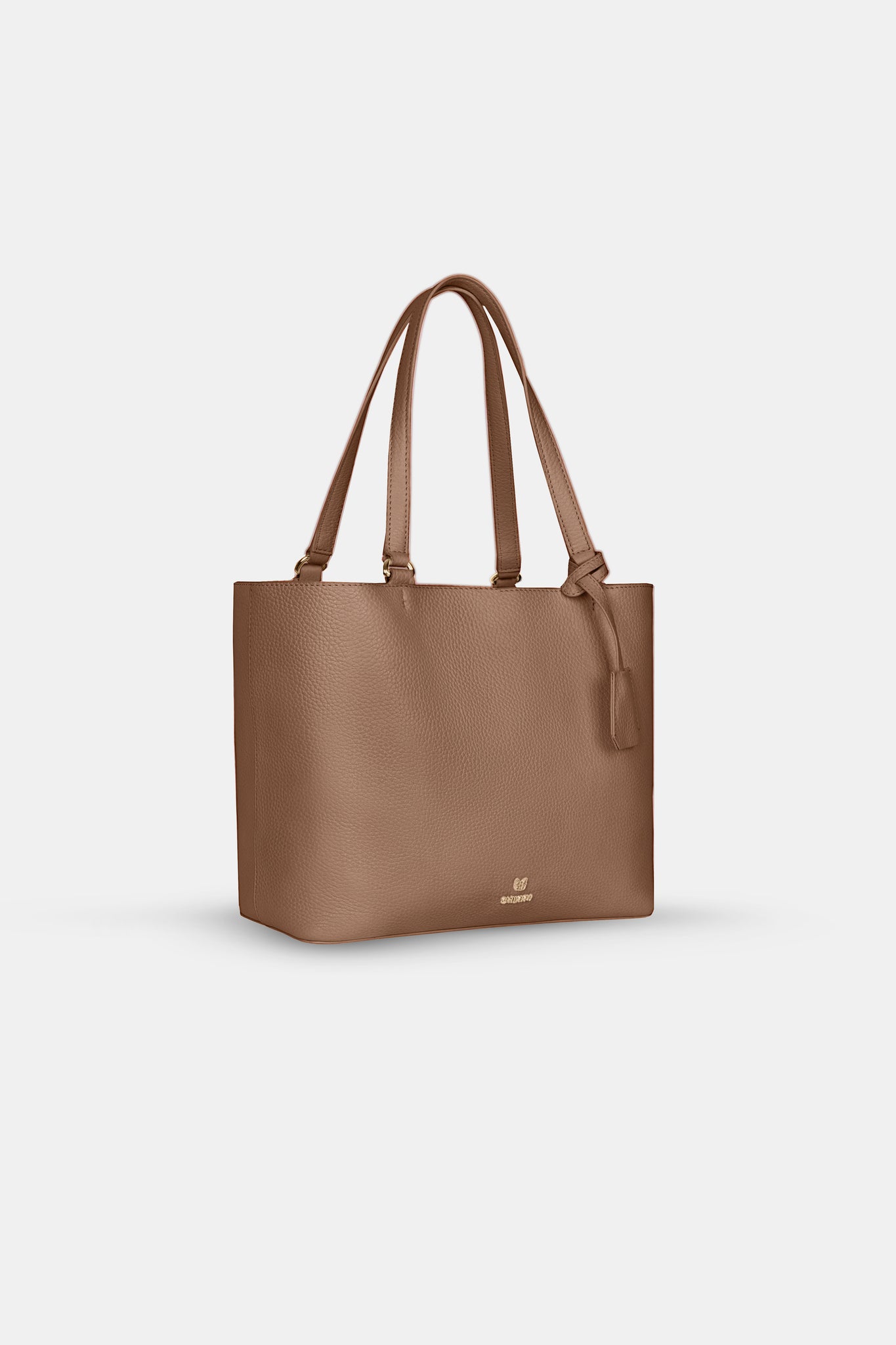 Large Tote Leather Bag - Brown